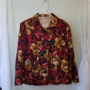 🫖2/$20 Sag Harbor Stretch Floral Jacket Blazer